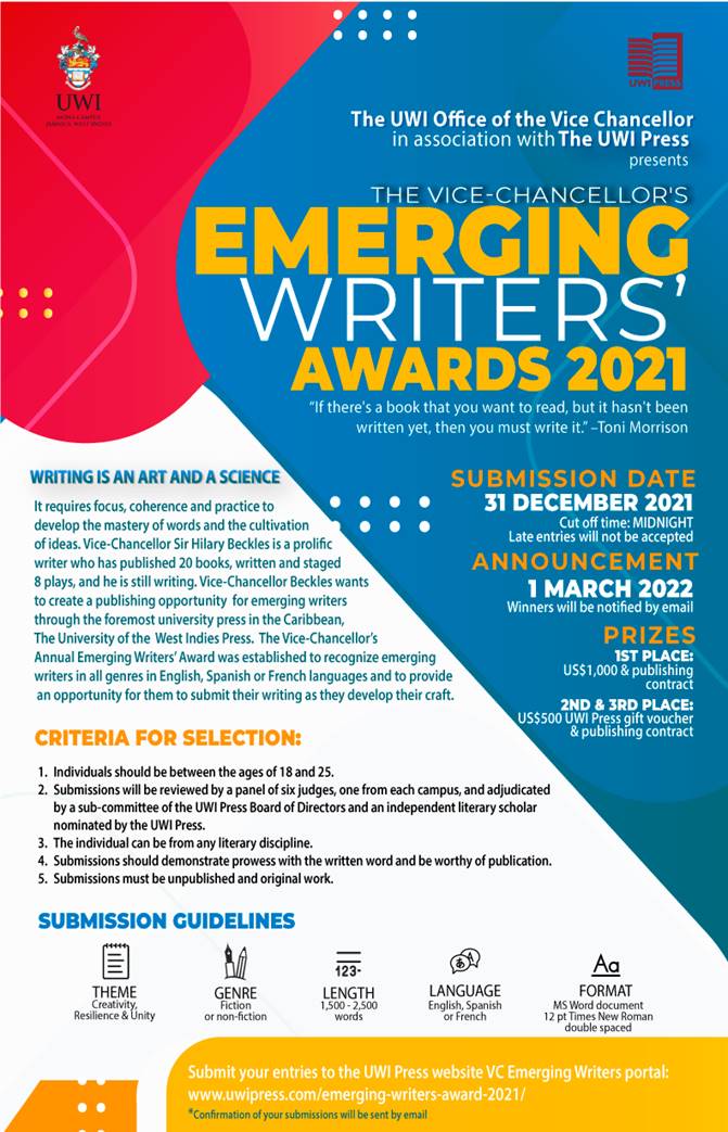 The Vice-Chancellor's Emerging Writers' Awards 2021